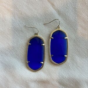 Kendra Scott Blue/Gold Drop Earrings